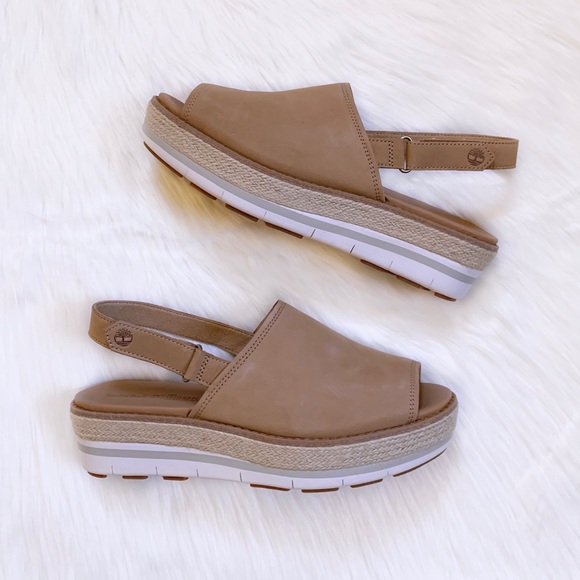 Timberland Emerson Point Peep Toe Leather Sandals - Picture 2 of 8